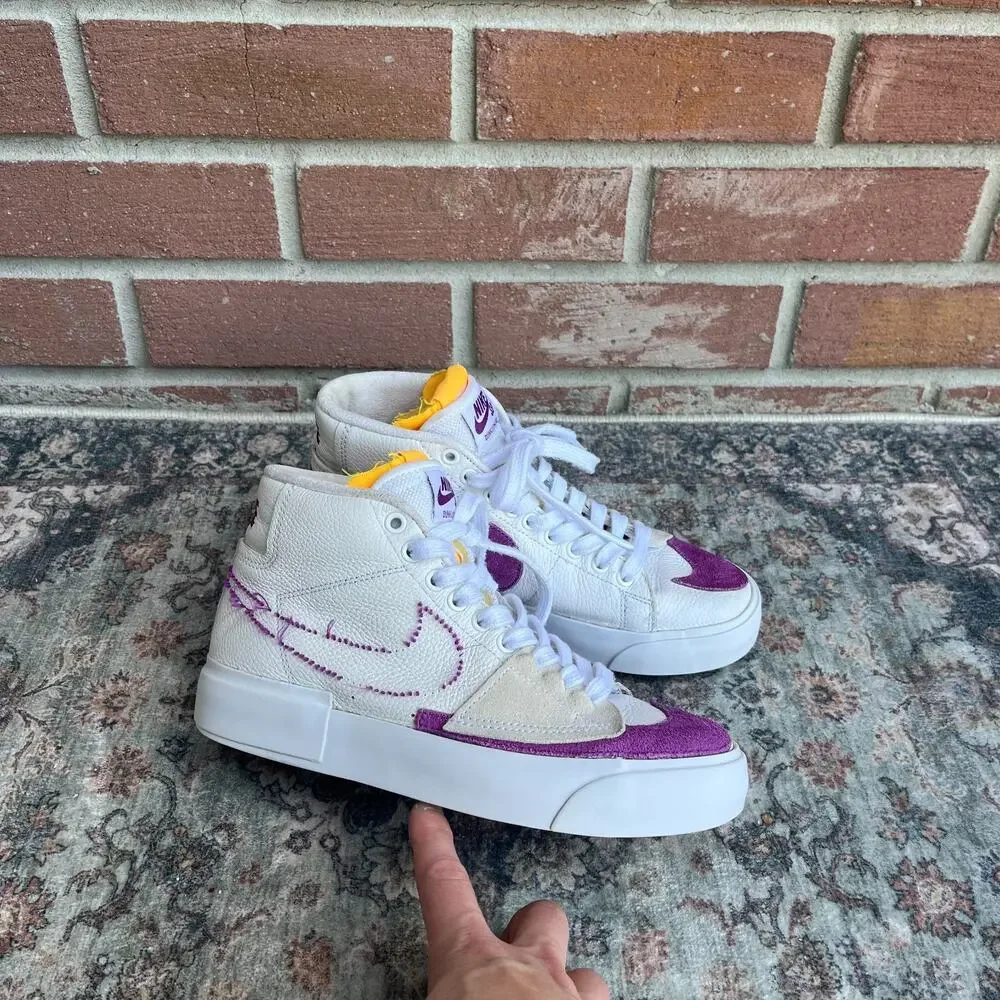 Nike SB Zoom Blazer Mid Edge / Men 4 Women 5.5 / White Viotech Purple DA2189-100